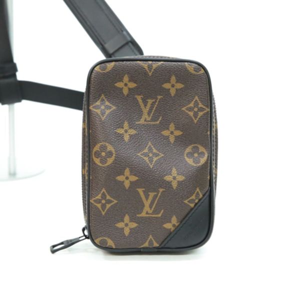 Louis Vuitton Utility Side Bag Monogram Leather Black Brown Body Bag - Picture 3 of 9